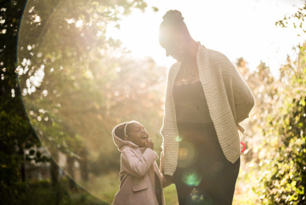 Mother and Daughter Autumn light